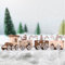 GEBETTER Holz Weihnachtszug Deko Mini Weihnachten Zug Eisenbahn Weihnachtsdeko Xmas Party Tischdeko Weihnachtsbaum Rentier Ornament Dekoration Geschenke (Karamell)