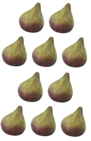 FUNOMOCYA 10 STK Feigenmodell Geigenblatt Feigenbaum Künstlich Gefälschte Feige Obstspielzeug Spielen Fruchtmodell Künstliche Früchte, Lebensechte Deko-fig Fruchtspielzeug Schaum Green