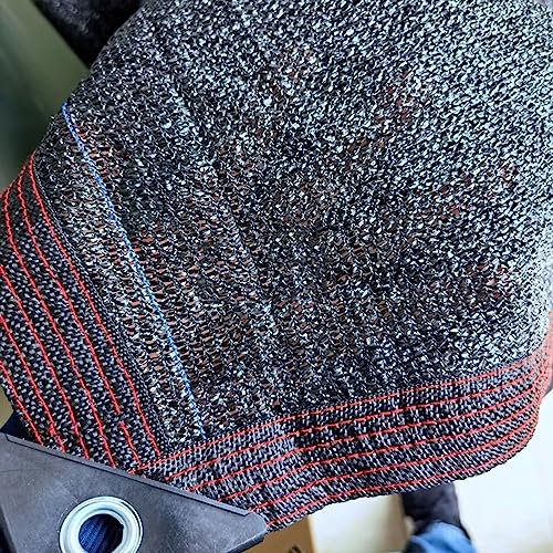 Toile d'ombrage résistante aux UV à 95 % avec œillets pour serre de jardin - Maille pour plantes - 12 x 12 m - Noir