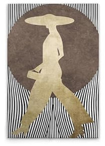 A.S. Création Leinwandbild Retro Frau Gold - Wandbild in Braun, Schwarz - 50 x 75 cm - DD131836