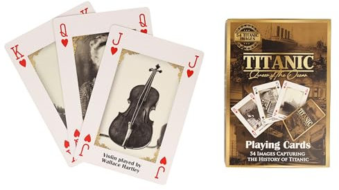 Shamrock Gift Company Spielkarten Titantic Themed - Königin des Ozeans - 54 Spielkarten mit Bildern, die die Geschichte der Titanic festhalten