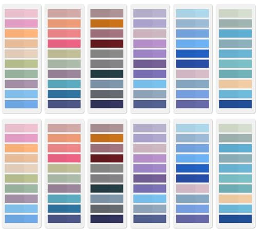 Hanyousheng 2400 Pcs Sticky Tabs, 12 Sheets Book Tabs, Index Tabs, Colorful Page Markers Tabs, Sticky Tabs Page Markers, Annotation Tabs for Reading Notes, Books, Classify Files, Office Supplies