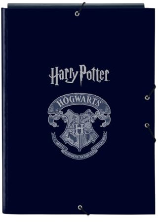 HARRY POTTER CAPTAIN - Classeur Folio avec 3 rabats, idéal pour enfants de différents âges, confortable et polyvalent, qualité et résistance, 26 x 36,5 cm, bleu marine, M, Décontracté