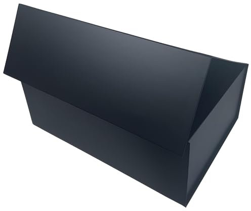 Verpackungswelt Geschenk-Box mit Deckel | 38 x 27 x 14 cm (1er Pack) | Geschenk-Karton mit Magnet-Verschluss | Perfekt für Geburtstag, Hochzeit, Weihnachten, Geburt | Geschenk-Verpackung in Schwarz