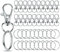Schlüsselanhänger Karabiner Schlüsselring Edelstahl 40Stk Zinklegierung & Edelstahl Set für DIY Handwerk Haus, Auto, Sport – Ringe Karabinerhaken mit Drehgelenk (Silber 40pcs)