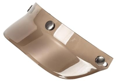Okiyakusama Helm Visier Peak Ersatzteil 3 Snap Shade Protector, Universal 3 Snap Retro Helm Visor Helmvisier, Motorrad Helme Visor Windschutz Sonnenschutz, Universal für 3/4 Open Face Helme, Braun