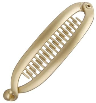 Haarnadel-Haarspangen in Fischform, Kunststoff, Bananen-Clips, Pferdeschwanz-Halter, Haarklammern, Haarstyling-Zubehör (Gold)