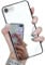Black Frame Mirror Case for iPhone 8/7/SE 2020/2022/2023,Makeup Mirror Effect Bright Reflection Hard Back Bumper Rubber Phone Cover for Girls Women