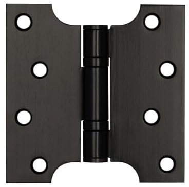 Kooples Hardware Parliament Hinges Ball Bearing Stainless Steel – Wide Throw Door Hinge for Internal & External Use (Black, 102x102x3mm)