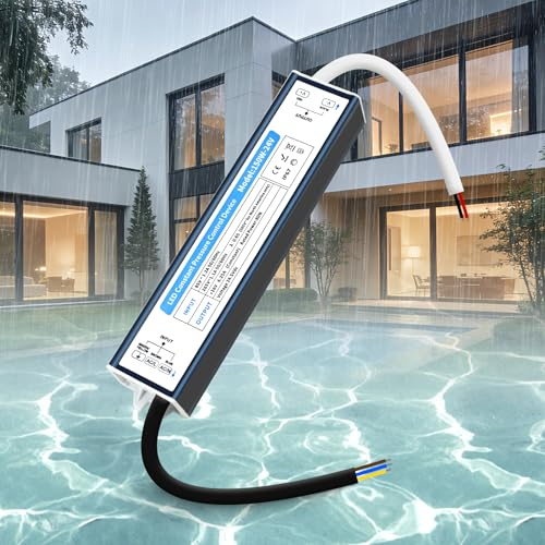 SUCIKORIO 24V 150W Impermeable LED Transformador Exterior IP67, Fuente Alimentacion Constante Ultrafino LED Driver Controlador AC 220V a DC 24V 150W 6,25A Fuente de Alimentación LEDs de Bajo Voltaje