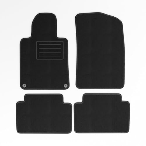 Mats4all Textil Fussmatten Passend für Peugeot 508 2011-2018 | rutschfest | Mit Verstärkung | 4-teilig