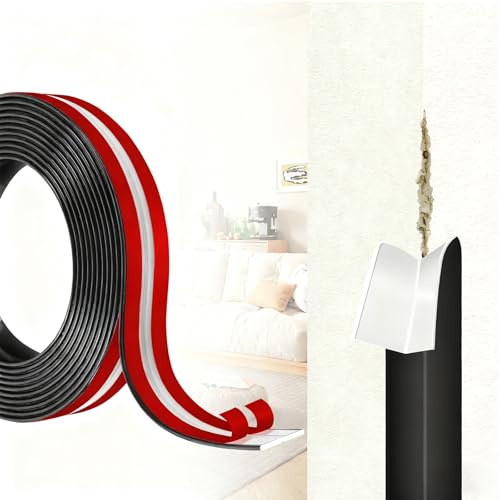 3M Corner Trim, Self Adhesive Flexible PVC Edging Strip ，Peel and Stick Wall Moulding for Tile Edging, Wall, Ceiling and Furniture Edge Protection, 2cm Wide