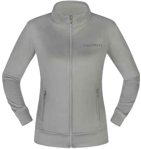 Equinate Damen Reitjacke Breeze - leichte Stretchjacke mit Reißverschlusstaschen - atmungsaktiv elastisch und funktional - ideale Sommer- und Übergangsjacke für Reitsport und Freizeit