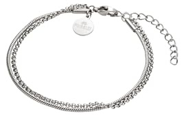 Purelei Mix Chain Armband Herren – wasserfest & verstellbar | Doppelreihiges Edelstahlarmband mit Gliederkette & Snake Chain | Modernes Layering-Essential für jeden Tag