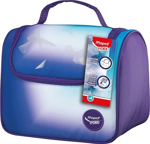 Maped Picnik – Lunchtasche Origins Arctic Vibes 6,3 l – Lunchtasche mit verstellbarem Schultergurt – isolierte Lunchtasche für Schule und Ausflüge – leicht zu reinigen