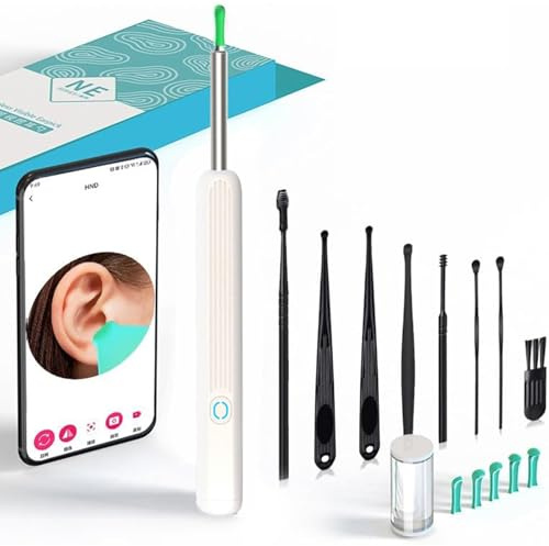 Earo Vision 2.0 - Hygiène Auditive Révolutionnée à Vie, Earo Oreilles, Dispositif de Nettoyage Précis et Sécurisé avec 4 Têtes de Rechange, aux Adultes/Personnes Âgées/Enfants (Blanc)