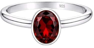 Meadows 925 Sterling Silber Ring, ovaler Edelsteinring, handgefertigter minimalistischer Schmuck, Geschenk für Damen R-1908