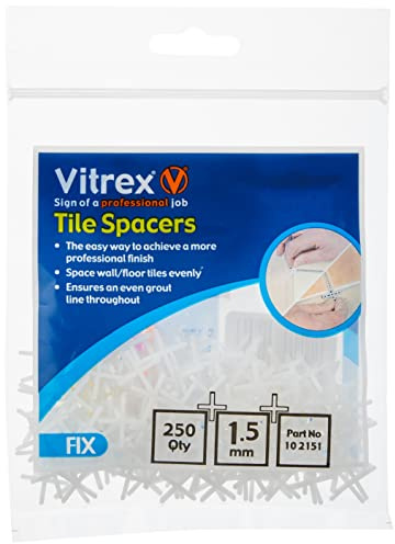 Vitrex 10 2151 Wall Tile Spacers 1.50mm (Pack of 250)