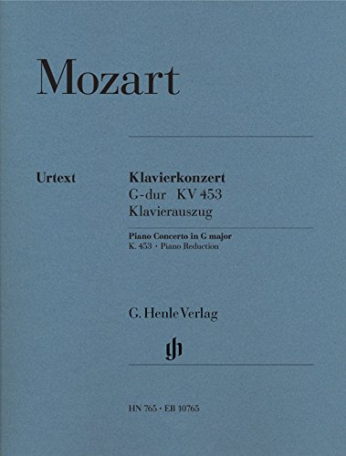 HENLE VERLAG MOZART W.A. - CONCERTO FOR PIANO AND ORCHESTRA G MAJOR K. 453 Klassische Noten Klavier