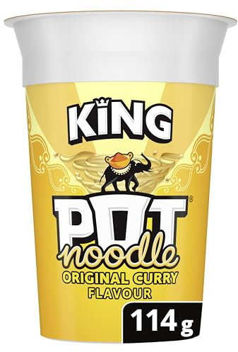 Pot Noodle Original Curry King Pot Noodle instant vegetarian snack quick to make noodles 114 g
