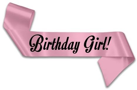My Pretty Little Gifts Birthday Girl Sash 16th 18th 21st 30th 40th 50th 60th