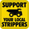 Ritrama Indigos UG Auto Aufkleber 3 - Support Your Local Strippers Hard Hat Stickers Designed by Earl 50mm