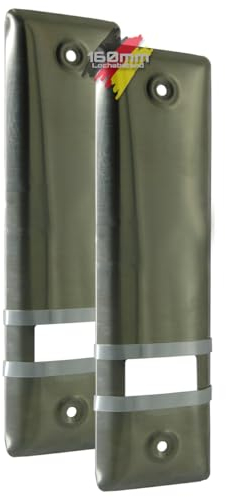 markiso® Rolladengurt Abdeckung aus Edelstahl, Rollladenblenden Montage ohne Gurtausbau, Gurtabdeckung 160mm, Gurtwicklerblende mit Schlitzsystem, 2 Sück