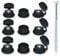 100, 2.5 (60mm) Corrugated PAN Head Roofing Screws and 100 Black Strap CAPS for Roofing Sheets