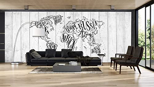 Oedim Fotomural Vinilo para Pared Mapa Mundi | 100 x 70 cm | Salones