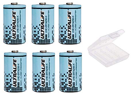 6X Ultralife Lithium 3,6V Batterie LS 14250-1/2 AA - UHE-ER14250 Li-SOCl2 + Box AKKUman Set (6er + Box)