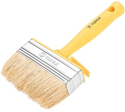 TOPEX Flachpinsel Malerpinsel Malen Streichen Pinsel - Malerpinsel Größe 10x3 - Pinsel für Dispersions-, Latex- und Silikonfarben - DIY Flachpinsel aus Kunststoff Mit Naturborsten bürsten