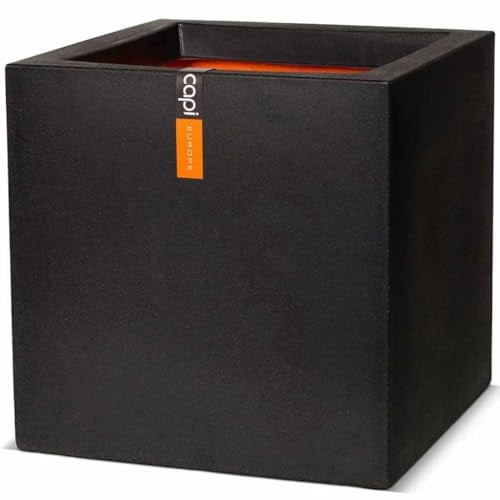 Capi Fioriera Urban Smooth Quadrata 50x50x50 cm Nera Giardinaggio Portafiori