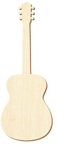 Holz Akustikgitarre - Deko Zuschnitte 5-50cm, Größe:12cm, Pack mit:50 Stück