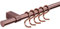 Gedotec Design Küchenreling Wand-Relingsystem Küche | Messing Bronze matt | Reling-Set Länge: 1200 mm | Reling-System mit 5 S-Haken mit Befestigungsmaterial | 1 Komplett-Set - Küchenleiste aus Metall