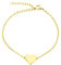 Nuoli® Herz Armband Damen Gold (15 + 5cm verstellbar) Armband Herz für Frauen und Mädchen, aus Edelstahl
