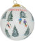 Art Studio Company Christbaumschmuck aus Glas, handbemalt, Motiv: Skifahren der Glades, Truckee, CA