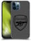 Head Case Designs Officially Licensed Arsenal FC Black Logo Crest 2 Hard Back Case Compatible With Apple iPhone 12 Pro Max