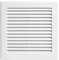 White Louvred Wall Vent Grille with Flyscreen and Screw Caps, 300 x 300 mm, Air Ventilation Duct Cover with Anti-Insect Mesh and Flat Back, Tough and Durable ABS Plastic