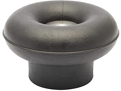 WAGNER Tope para Puerta para Exteriores OUTDOOR, Tope de Puerta - Ø 50 x 30 mm, Negro, Goma Termoplástica y Tornillos de Acero Inoxidable para Uso en Exteriores, Incluye Taco y Tornillos - 15520011
