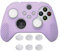 eXtremeRate PlayVital Funda de Silicona para Xbox Series X S Protector Carcasa Antideslizante con 6 Tapas de Joysitcks Funda de Goma para Xbox Series S X Mando(3D Tachonado-Malva)