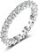 Eternity Ring Deluxe aus 925 Sterling Silber mit Zirkonia Kristallen Damenring in Silber, Gold und Rosegold für Damen und Frauen mit Steinen (Silber 54)