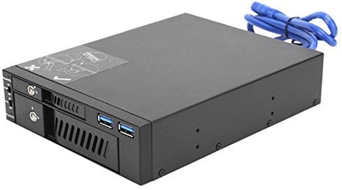 MR-6203 Hard Disk Rack - Dual-Disk Optical Drive USB Enclosure for 2.5/3.5 Hard Drives - Compatible with XP/Vista/OS X