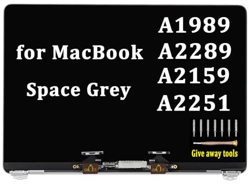 Pantalla LCD de repuesto para MacBook Pro A2289 2020 año EMC 3456 13.3 pulgadas 2560x1600 (gris espacial)