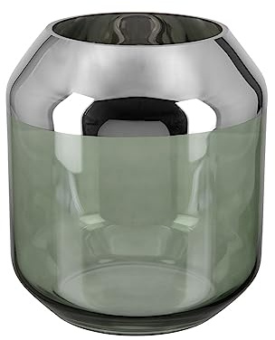 Fink SMILLA Vase,Teelichthhalter,Glas, Ø grün Höhe 20cm, Ø 18cm 116094