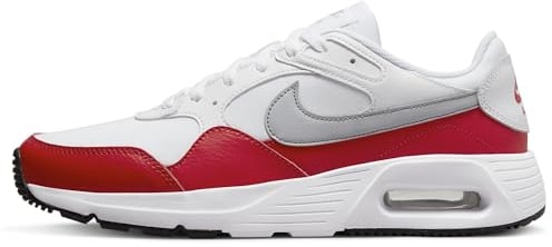 Nike Air Max SC, Sneaker Uomo, White/Wolf Grey-University Red-Black, 45 EU
