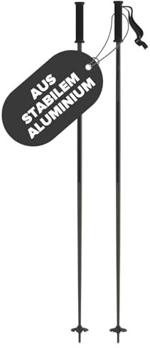 ATOMIC PARK BLACK Skistöcke - Länge 95 cm - Leichter Aluminium-Skistock - Rutschfester Freeride-Griff für optimalen Halt - Mit 85 mm Pistenteller & Stahlspitze - Ideal für Park & Pipe