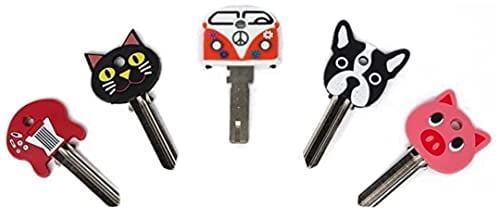 KETACHI - Protège-clés original 10 unités | Couvertures de clés de maison | Accessoires porte-clés avec des designs amusants | Capuchons de touches flexibles et résistants (Style 1)