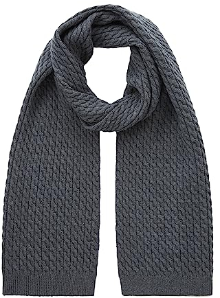 TOM TAILOR Damen Basic Strickschal 1032649, 30281 - Evident Anthracite Melange, ONESIZE