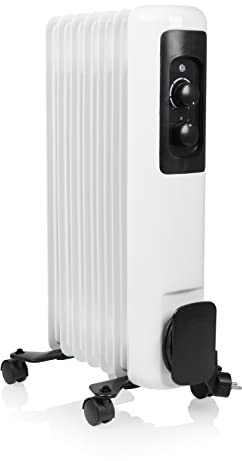 Tristar Ölradiator KA-5177 – 3 Heizstufen: 600-900-1500 Watt Einstellbarer Thermostat 7 Heizrippen, Wieß