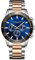 Anthony James ChronographArmbanduhr für Herren, 2farbig, handmontiert, Wasser und Kratzfest, analoge Armbanduhr mit Sekunden, Minuten und 24StundenZähler, analoge Uhren für Herren, 5 Jahre